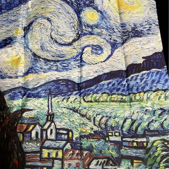 Boutique 9 Handbags - Van Gogh Starry Night Reusable Tote Bag Multicolor Art Design